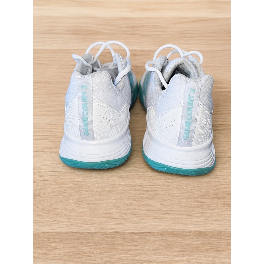 Adidas Gamecourt 2 Women's Tennis Shoes White Aqua GZ0700 Size 10.5 - Picture 3 of 5